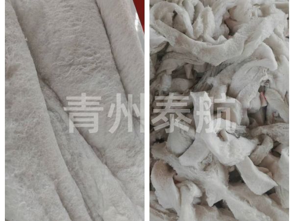 廢舊棉被切條對(duì)比